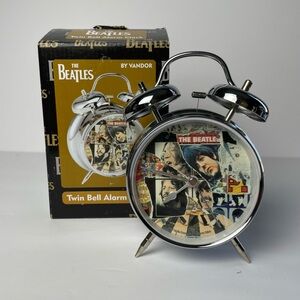 Beatles Antholgy Twin Bell Alarm Clock by Vandor Apple Corp NEW Beatles Mania